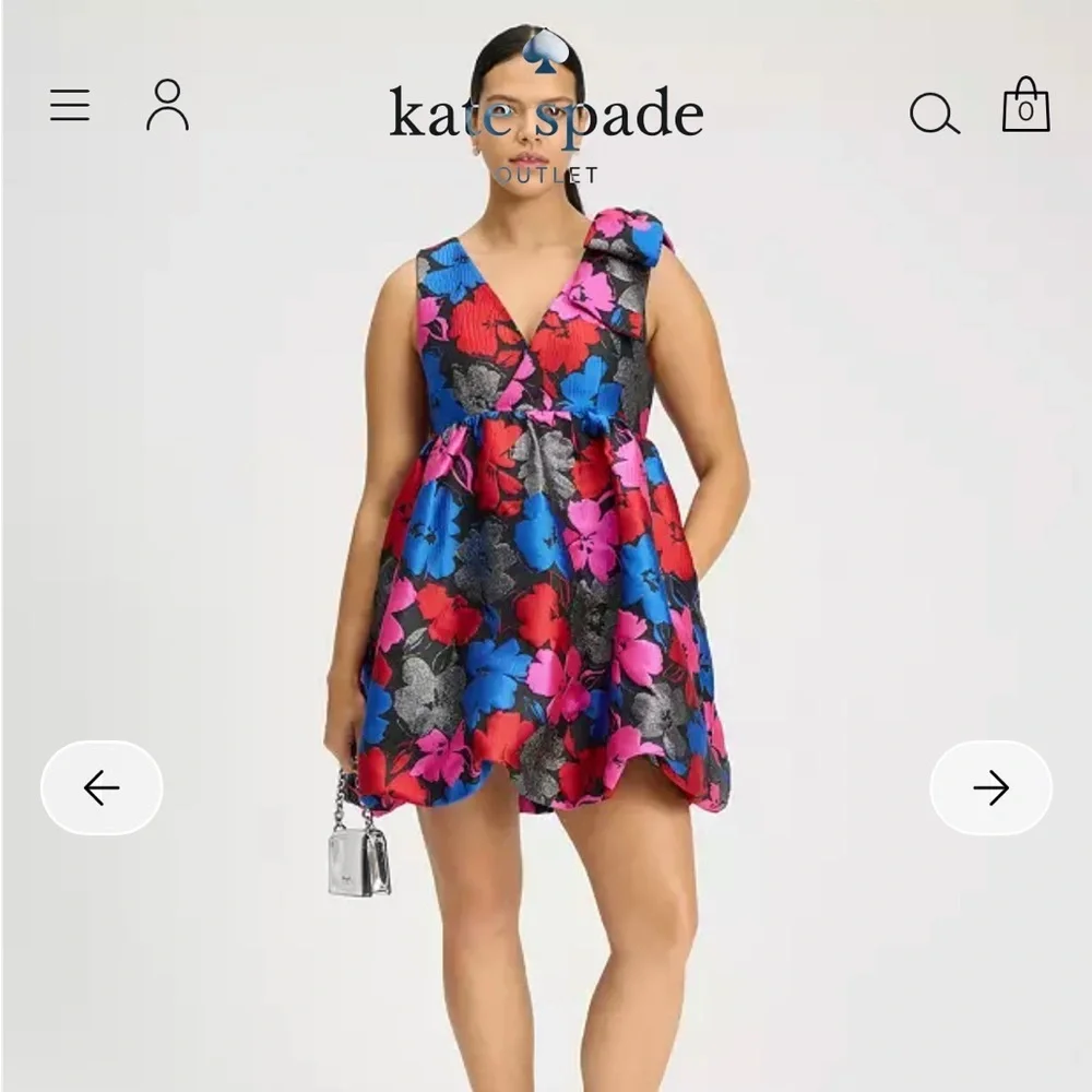 Kate Spade Women's Floral Dress - Black, Blue, Pink
